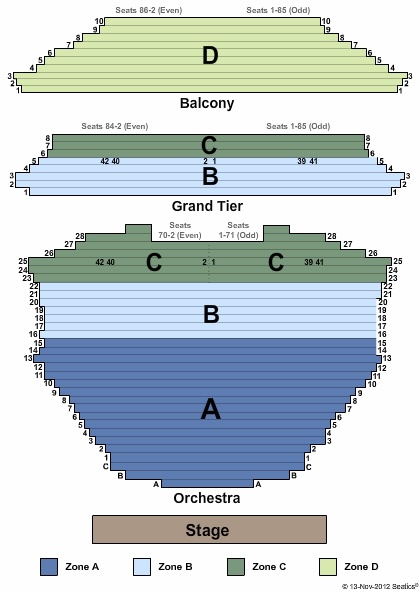 ASU Gammage Seating Chart