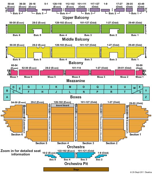 Fabulous Fox Theatre Seating Chart