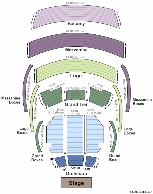 Raymond F. Kravis Center for the Performing Arts Seating Chart