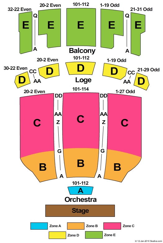 Hershey Theatre Seating Chart