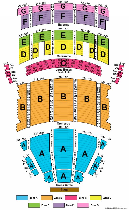 KeyBank State Theatre at Playhouse Square Seating Chart