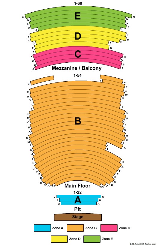 Morrison Center Seating Chart