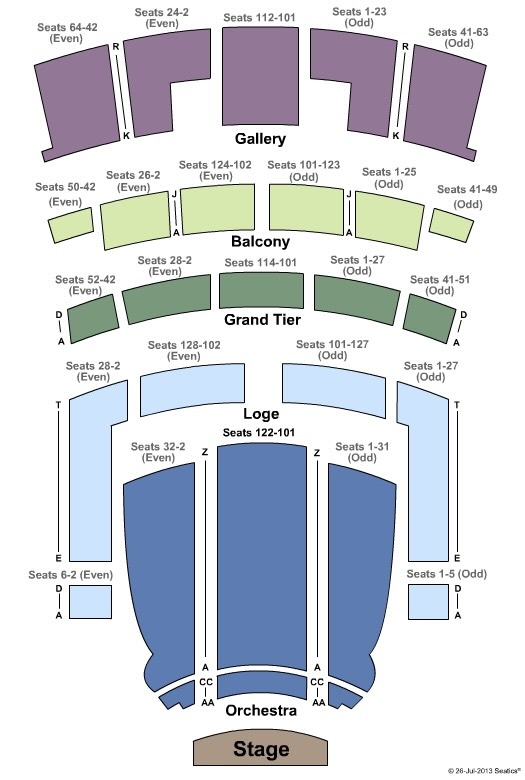 Orpheum Theatre Seating Chart