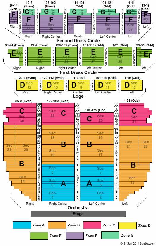 Providence Performing Arts Center Seating Chart