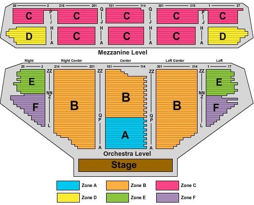 Hollywood Pantages Theatre Seating Chart